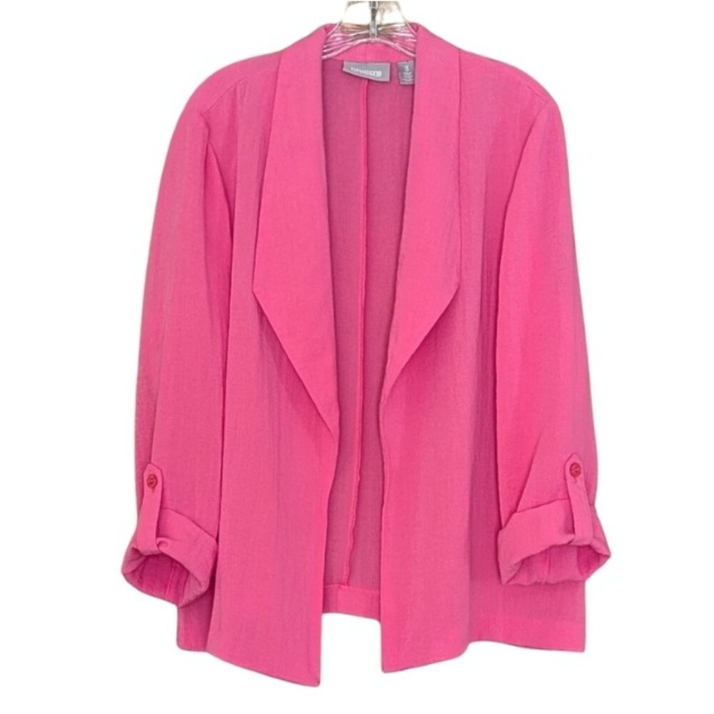 Chico's Lightweight Open Pink Jacket / Shacket  Size 3